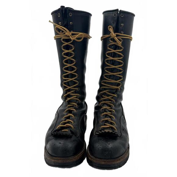 Hoffman's Lineman Motorcycle Boots 12E Beautiful Worn/Used - Picture 2 of 9